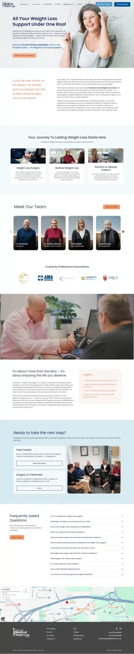 Medical Weight Loss clinic website designed by MindSite