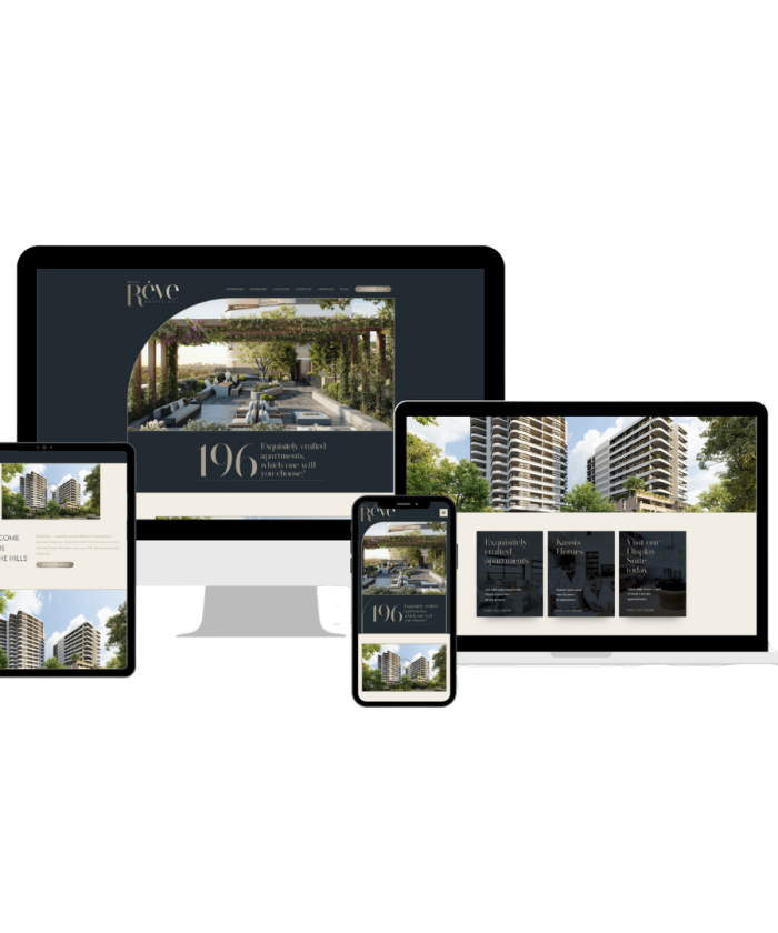In the dynamic city of Sydney, a laptop, tablet, and phone showcase an expertly crafted website design.
