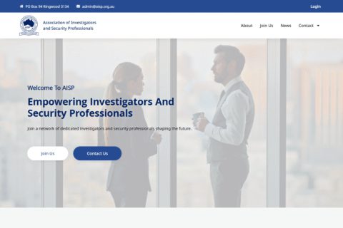 AISP website by MindSite