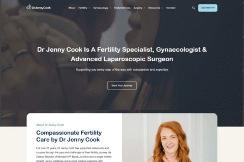 Dr Jenny Cook website by MindSite
