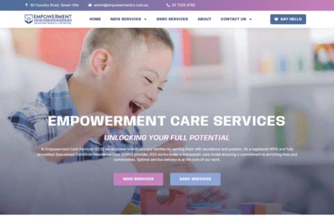 Empowerment Care website by MindSite