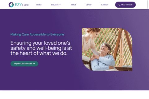 EZY Care website by MindSite