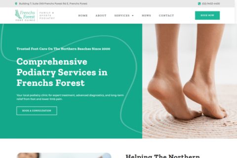 Frenchs Forest Foot Clinic website by MindSite