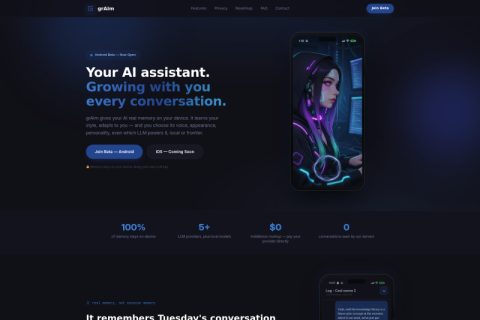grAIm website by MindSite