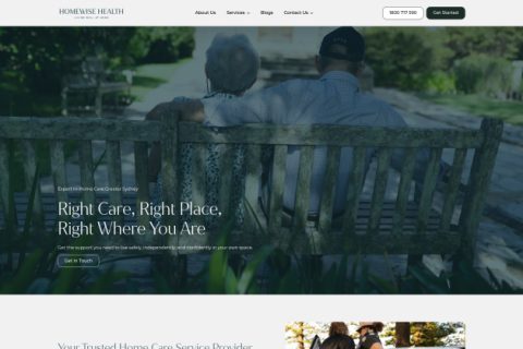 HomeWise Health website by MindSite
