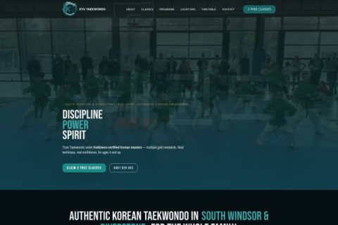 Kyu Taekwondo website by MindSite
