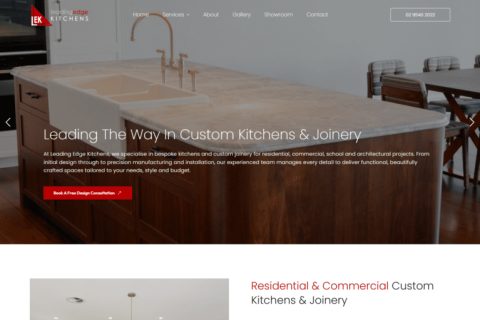 Leading Edge Kitchens website by MindSite