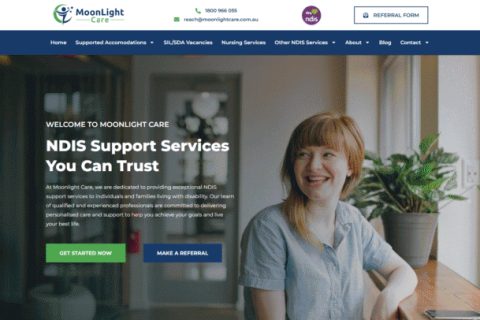 Moonlight Care website by MindSite