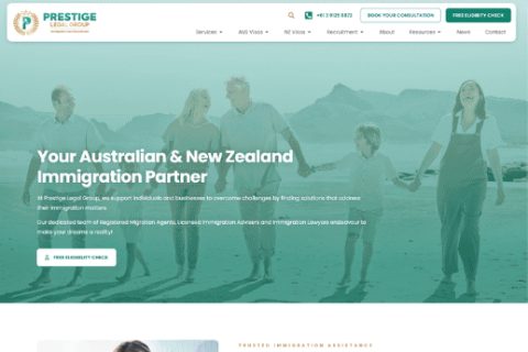 Prestige Legal Group website by MindSite