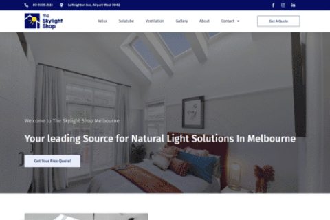 The Skylight Shop website by MindSite