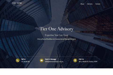 Tier One Advisory website by MindSite